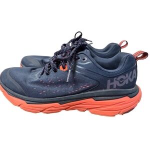 Hoka One One Challenger ATR 6 Women 8.5 Wide Navy Blue Coral Running Shoes